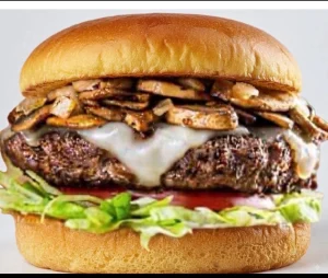 Mushroom Swiss Burger at Chillado